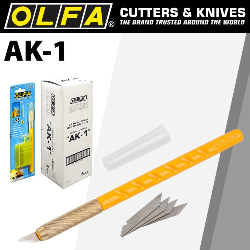 OLFA AK-1 Designers Art Knife with 25 Spare Blades