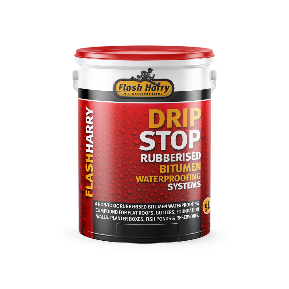 Flash Harry Drip Stop Fibre Rubberised Bitumen Waterproofing 5Lt