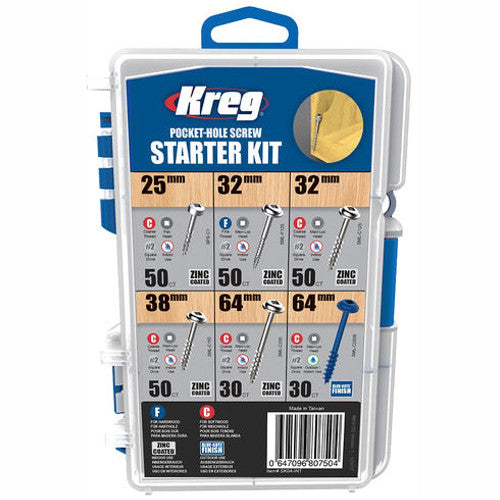 KREG Pocket Hole Screw Starter Kit 260Pc