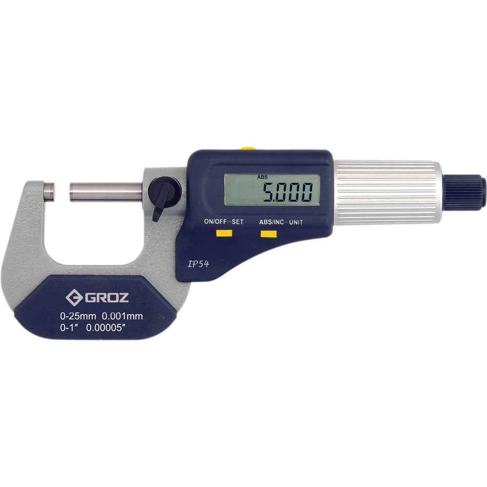 Micrometer outside digital 0-25mm Groz