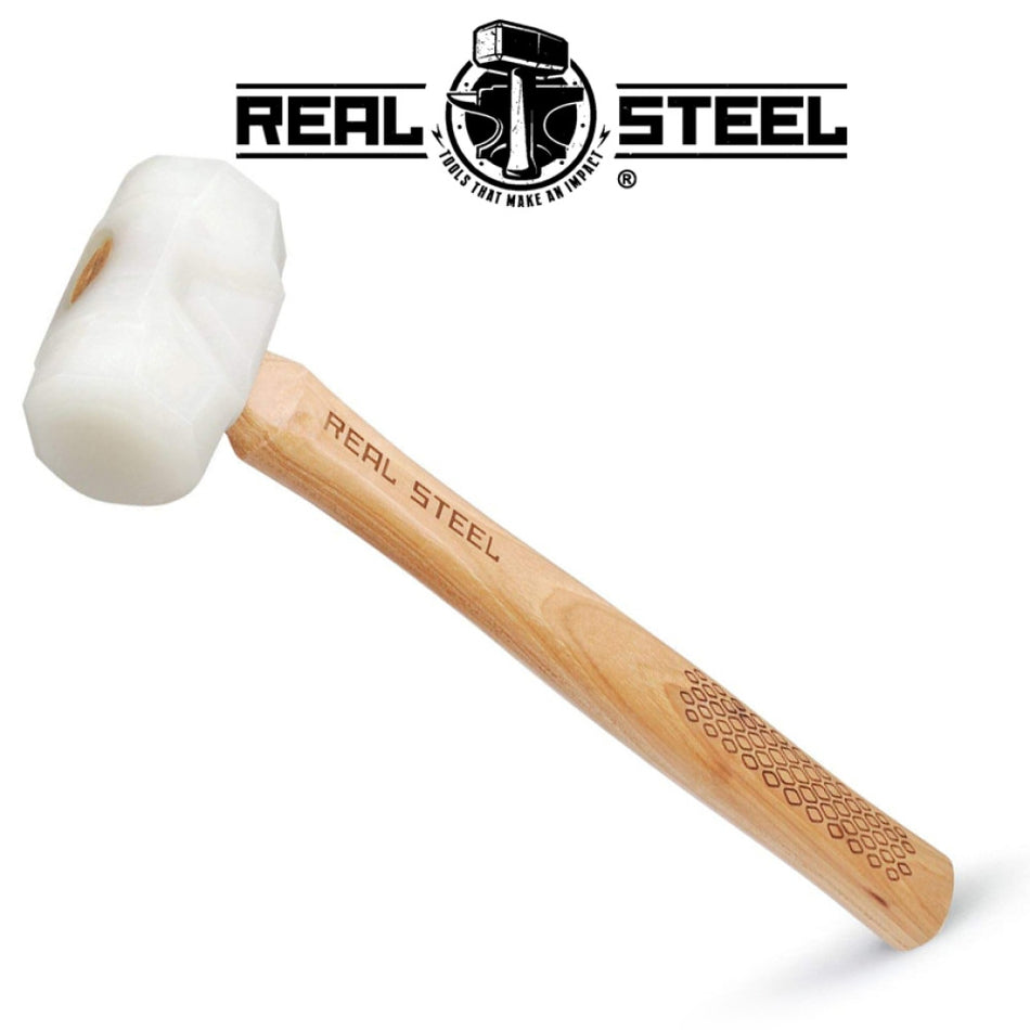 White Urethane Mallet 38mm face Real Steel