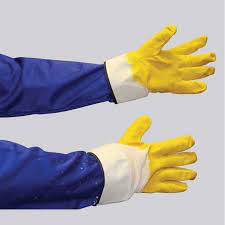 Glove Latex Yellow Comorex
