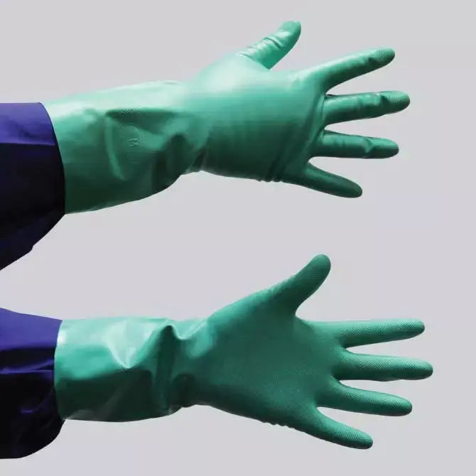 Glove Nitrile Chemical - Green Diamond grip 30cm