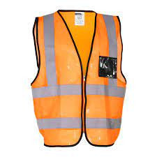 High visibility reflective waistcoat with ID pocket