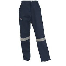 Overall Trouser Sasol Spec Navy Acid/Flame,50mm Reflective Tape,SABS434