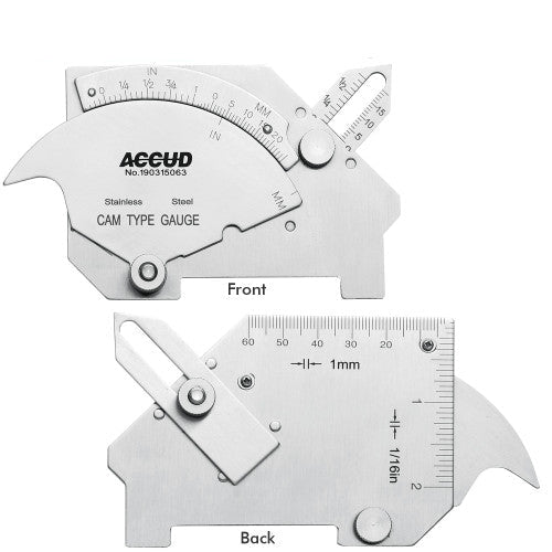Accud Welding Gauge  7 X Measuring Appl. 25,20MM,60DEG. Range S/Steel