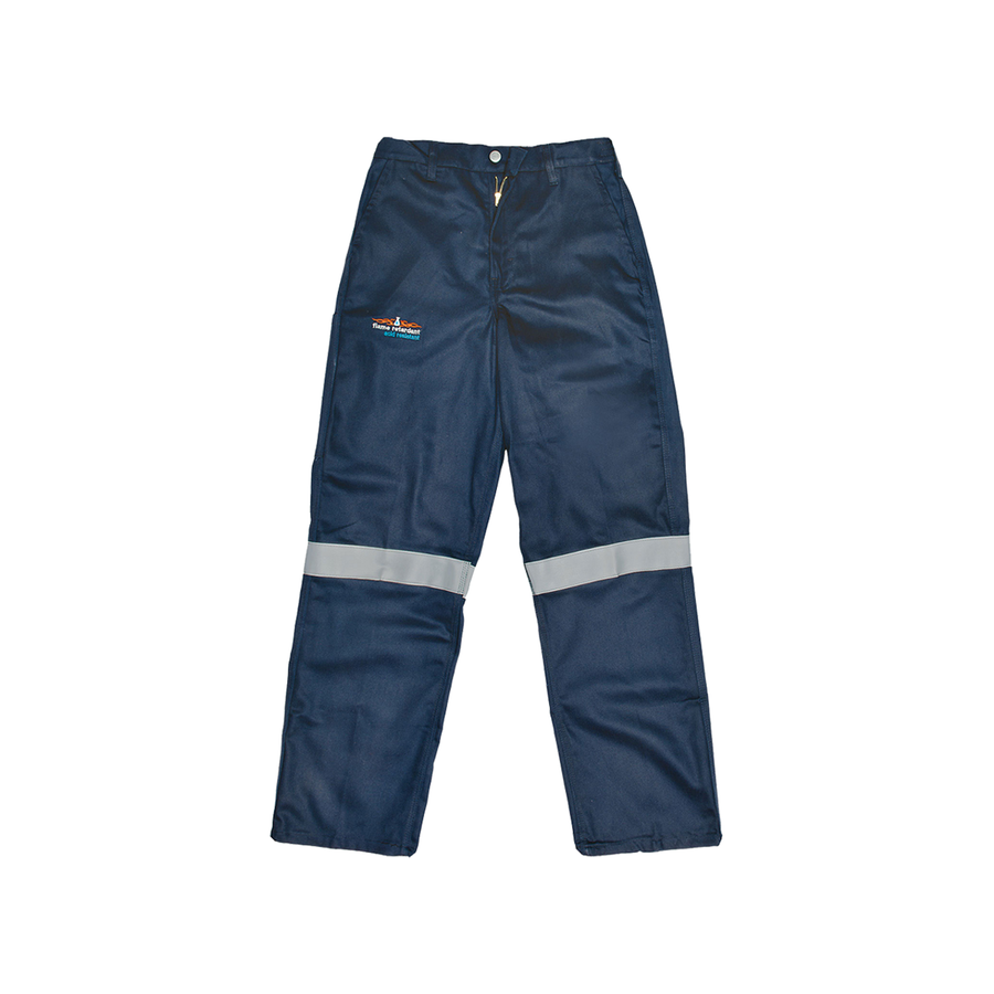 Overall Trouser D59 Sasol Spec Navy Acid/Flame 50mm Reflective