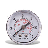 Pressure Gauge 40mm back 0-12 Bar