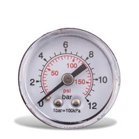 Pressure Gauge 40mm back 0-12 Bar
