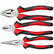 3 pc Plier set 200mm Gedore Red
