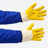 Glove Latex Yellow Comorex