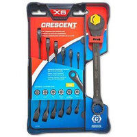Crescent Open End Ratcheting Spanner set 7pc 8-17mm