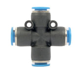 PU Push on Connector 4 way cross