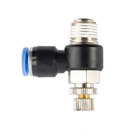 PU Push on Connector Flow Control swivel Elbow