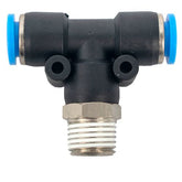 PU Push on Connector Tee Male Thread BSP