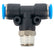 PU Push on Connector Tee Male Thread BSP