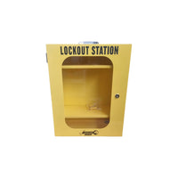 Lock out Station Cabinet Yellow Metal 360x450x155mm