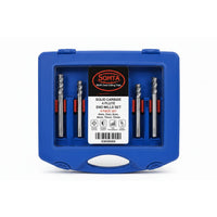 Solid Carbide 4 Flute End Mills Set
