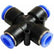 PU Push on Connector 4 way cross