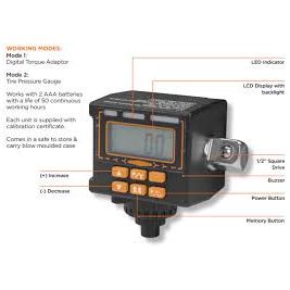 茶 coto Digital Torque Wrench adaptor 1/2dr 40-200Nm – Alrode