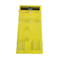 Lock out Station Board Yellow Perspex 20 lock 597x292mm