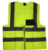 High visibility reflective waistcoat with ID pocket