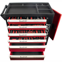 Tork Craft 6 Drawer 184 Pc Kit Tool Cabinet on Castors