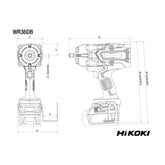 HiKOKI WR36DB Cordless Brushless Impact Wrench 1/2 1050Nm 36V