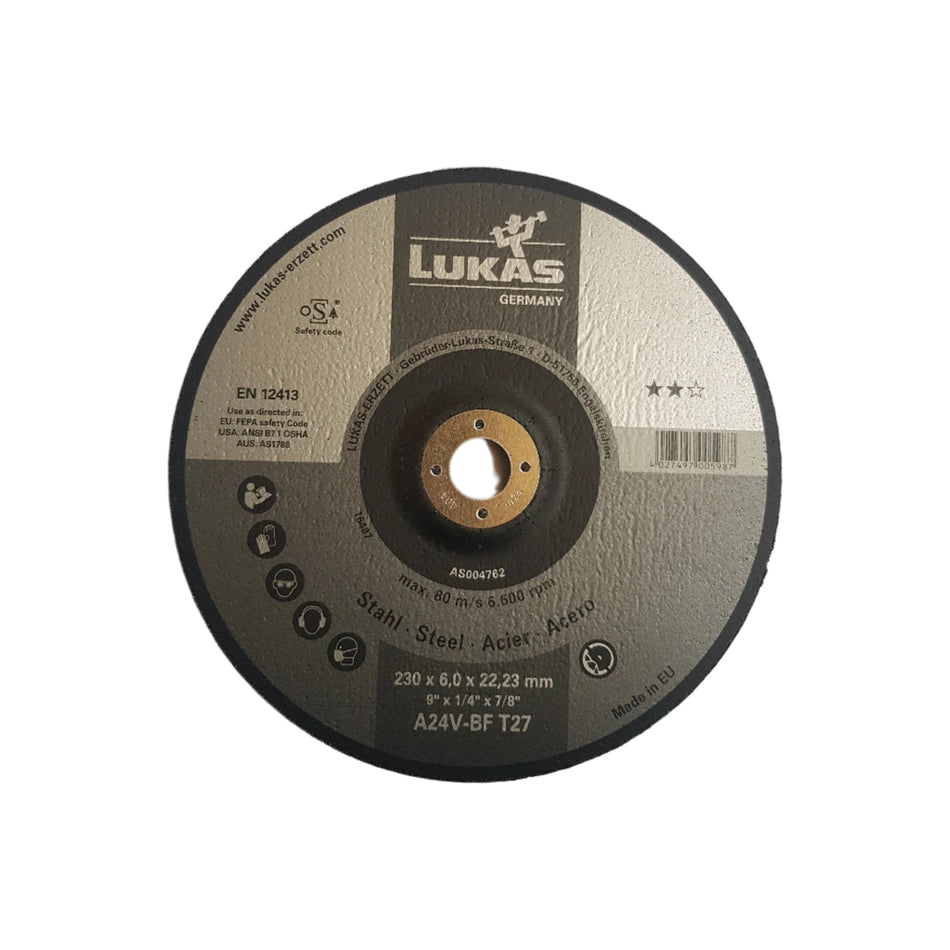 Steel Grinding disc 230mmx6.0mmx22.23 A24V-BF