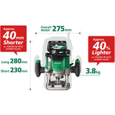 HIKOKI M3612DA-WK Plunge Router 36V (Machine only)