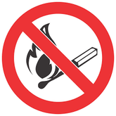 Prohibitory Safety Signs ABS Plastic 290mmX290mm
