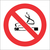 Prohibitory Safety Signs ABS Plastic 290mmX290mm