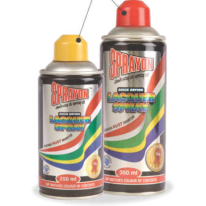 Sprayon Standard Lacquer Spray Paints 250ml